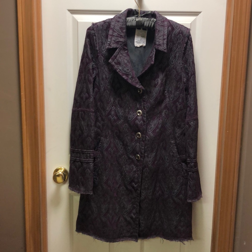 Free People brocade tapestry coat